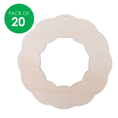 Wooden Wreaths - Pack of 20