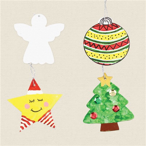 Christmas Canvas Art Board Shapes - Pack of 20