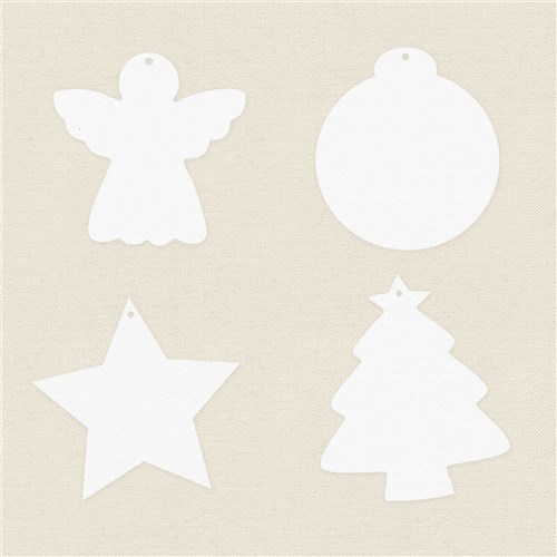 Christmas Canvas Art Board Shapes - Pack of 20
