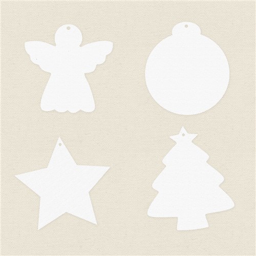 Christmas Canvas Art Board Shapes - Pack of 20