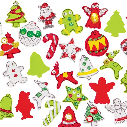Christmas Foam Shapes - Pack of 60