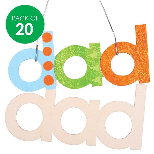 Wooden dad Plaques - Pack of 20