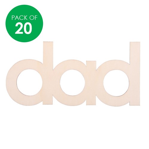 Wooden dad Plaques - Pack of 20