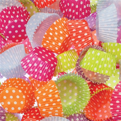 Polka Dot Patty Pans - Assorted - Set of 6 colours