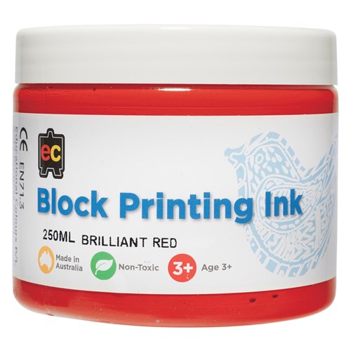 EC Block Printing Colour - Red - 250ml