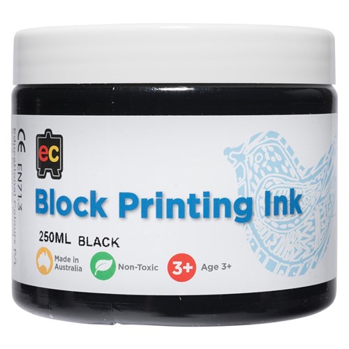 EC Block Printing Colour - Black - 250ml