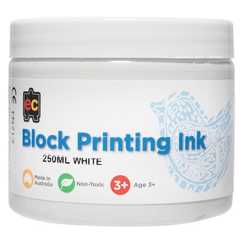 EC Block Printing Colour - White - 250ml