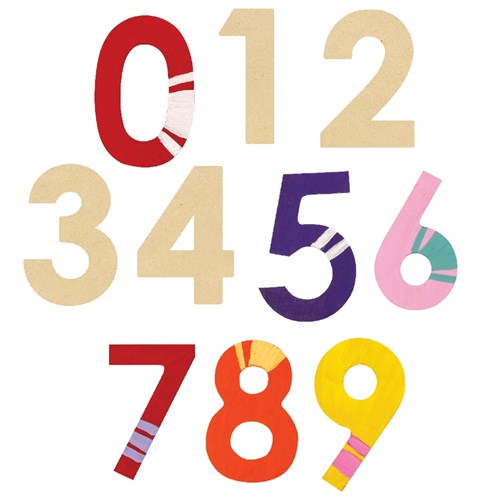 Wooden Numbers - Pack of 10