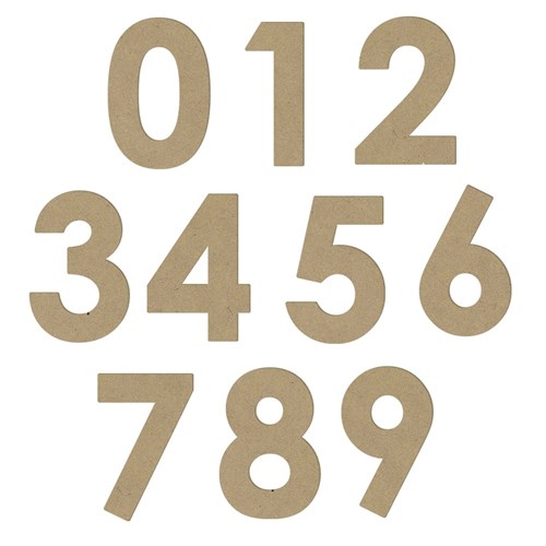 Wooden Numbers - Pack of 10