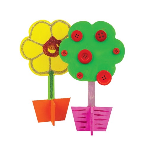 3D Wooden Flowers - Pack of 20