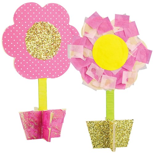 3D Wooden Flowers - Pack of 20