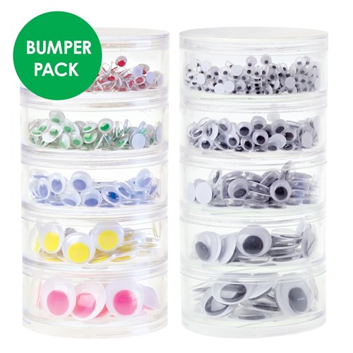 Wiggle Eyes Bumper Set - Pack of 1,120