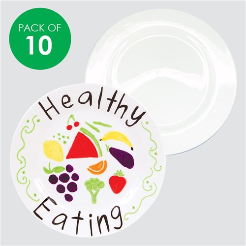 Porcelain Plates - Pack of 10