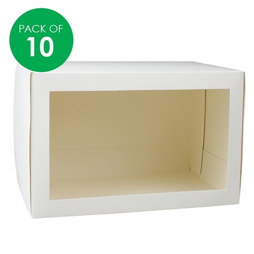 Cardboard Diorama Boxes - Rectangle - Pack of 10