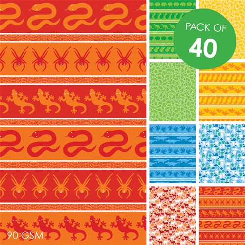 Australian Animal Craft Paper - Pack of 40