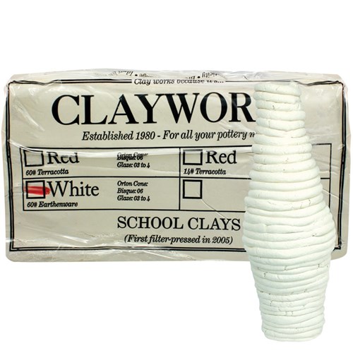 Clayworks School Clay - White - Approximately 10kg Pack