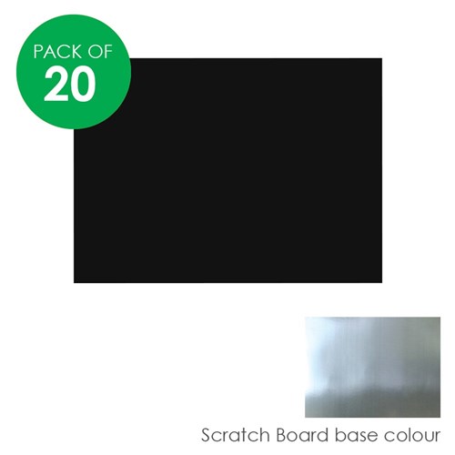 Scratch Board Sheets - Silver - Pack of 20