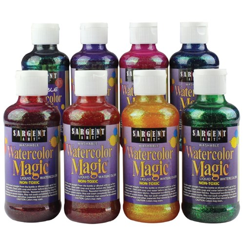 Watercolor Magic Glitter Liquid Watercolours - 225ml - Set of 8 Colours