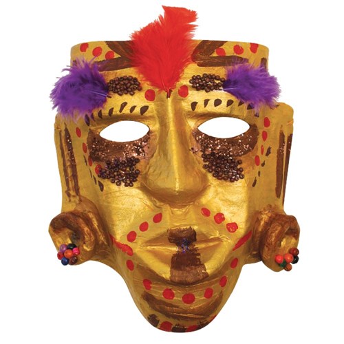 Papier Mache Primitive Face Mask - Pack of 10