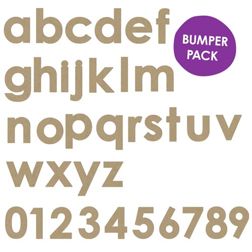 Wooden Alphabet & Numbers - Pack of 36