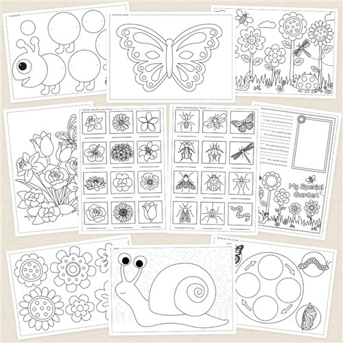 All About Minibeasts & the Garden Blackline Masters - Pack of 10