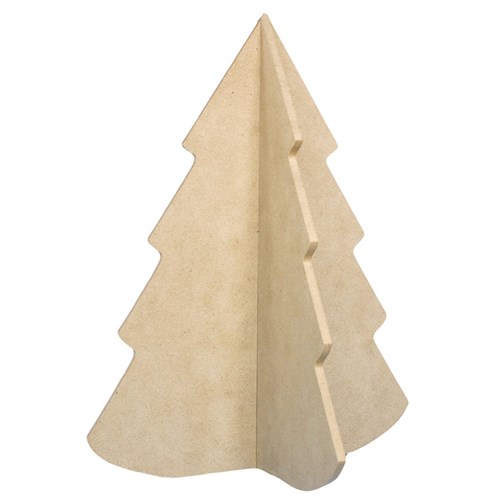 Large 3D Wooden Christmas Tree