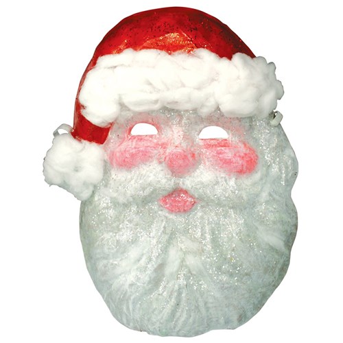 Papier Mache Santa Mask - Each