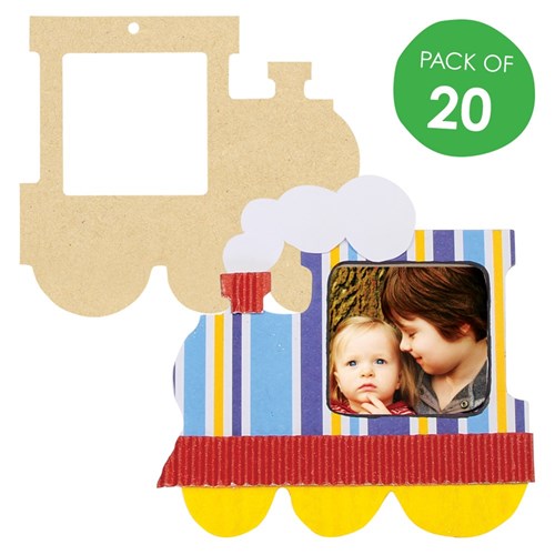 Wooden Train Frames - Pack of 20