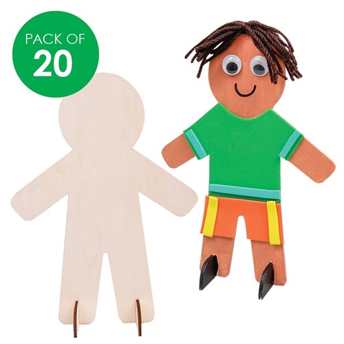 3D Wooden People - Pack of 20