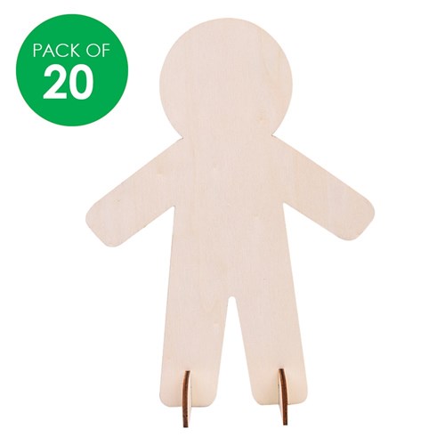 3D Wooden People - Pack of 20