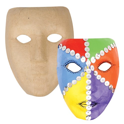 Papier Mache Full Face Mask