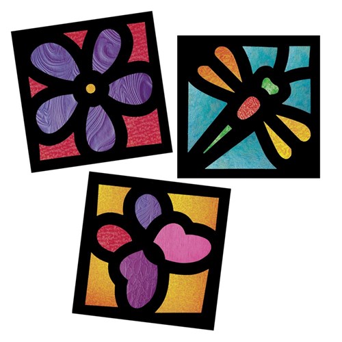 Cardboard Junior Stained Glass Frames - Pack of 24