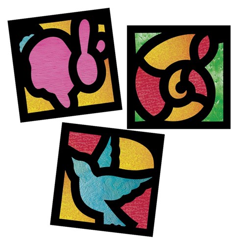 Cardboard Junior Stained Glass Frames - Pack of 24