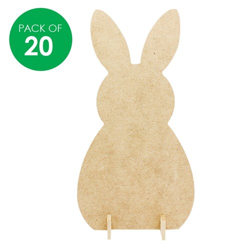 3D Wooden Bunnies - Pack of 20