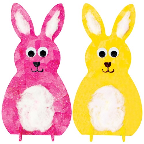 3D Wooden Bunnies - Pack of 20