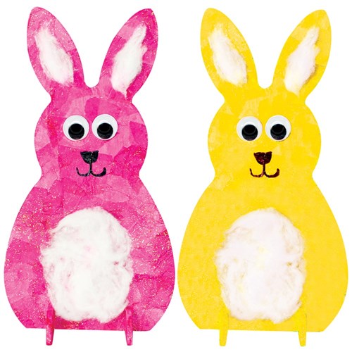 3D Wooden Bunnies - Pack of 20