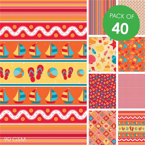 Summer Craft Paper - Pack of 40