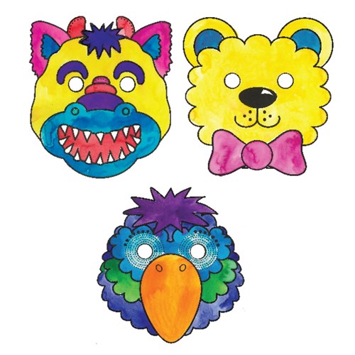 Colour-In Masks - Pack of 12