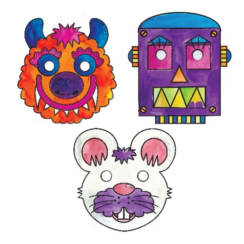 Colour-In Masks - Pack of 12