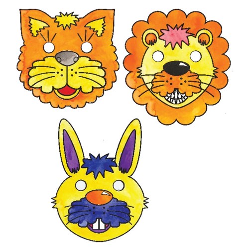 Colour-In Masks - Pack of 12