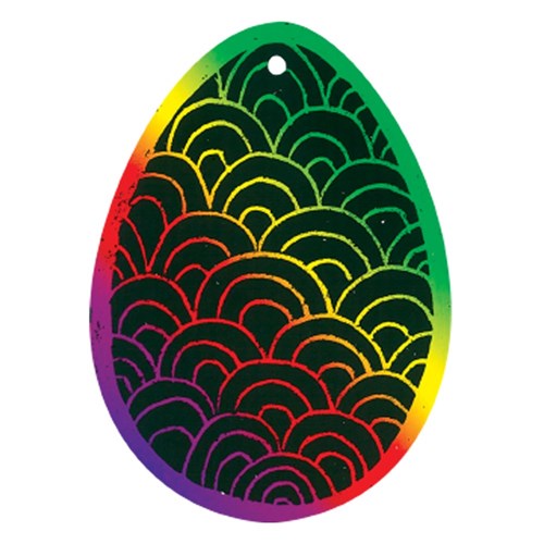 Scratch Board Egg Shapes - Pack of 20