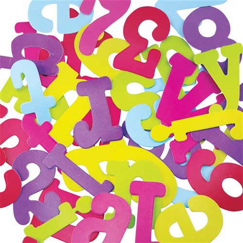 Scrapbooking Cutout Letters & Numbers - Bright - Pack of 40