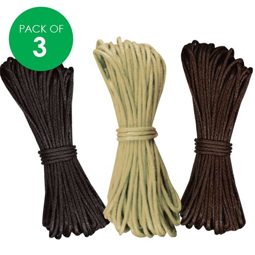 Waxed Thread - Natural - Pack of 3