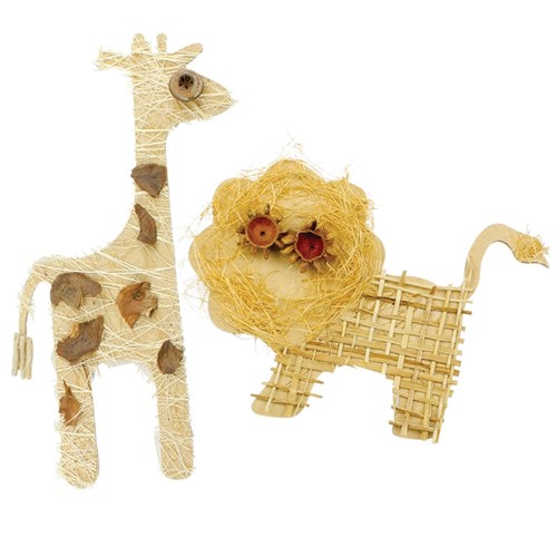 Wooden Safari Animal Shapes - Pack of 20