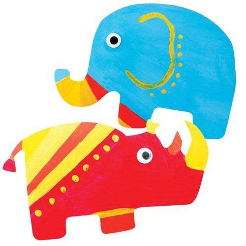 Wooden Safari Animal Shapes - Pack of 20