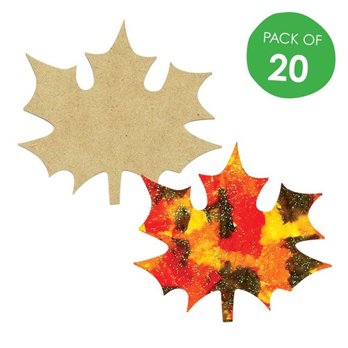 Wooden Leaf Shapes - Pack of 20