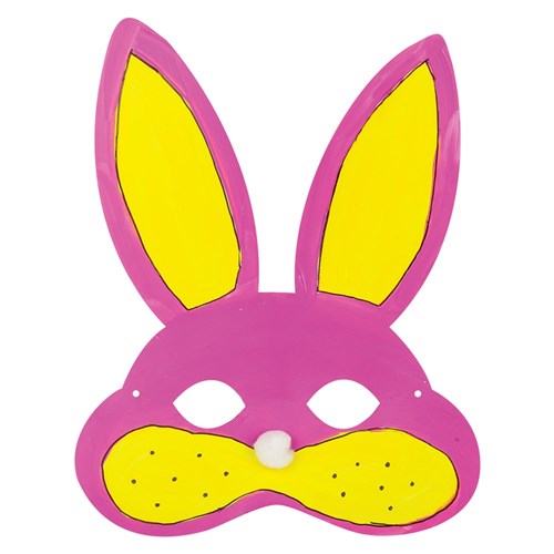 Cardboard Bunny Masks - White - Pack of 20