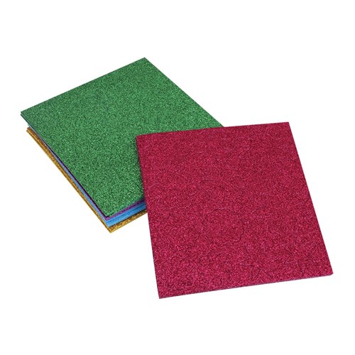 Foam Glitter Flower Stickers - Pack of 120