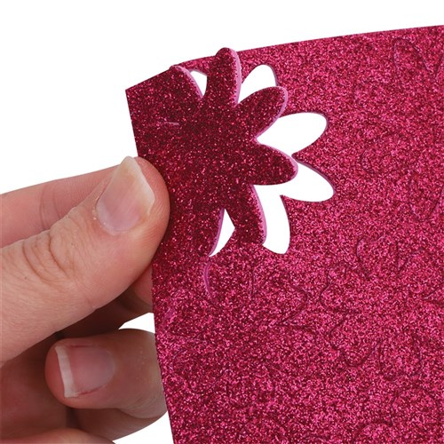 Foam Glitter Flower Stickers - Pack of 120