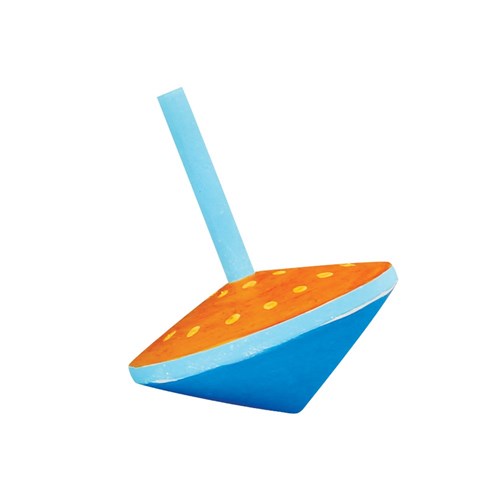 Wooden Spinning Tops - Pack of 6